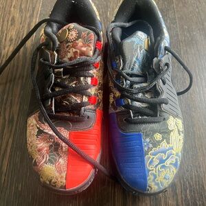 Nike Women's Sneakers - Red and Blue Floral